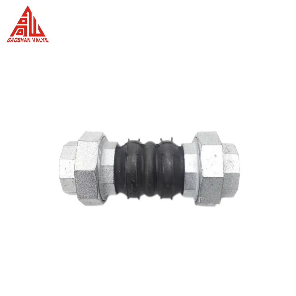 Union Type Threaded Rubber Expansion Joint Galvanized Thread Rubber Joint