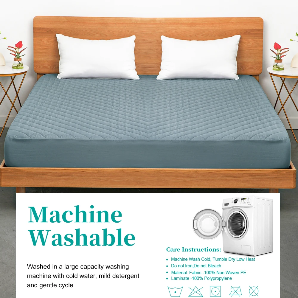 Hot Sales Wholesale Mattress Cover Waterproof Bed Protector Soft Breathable Mattress Protector Pad