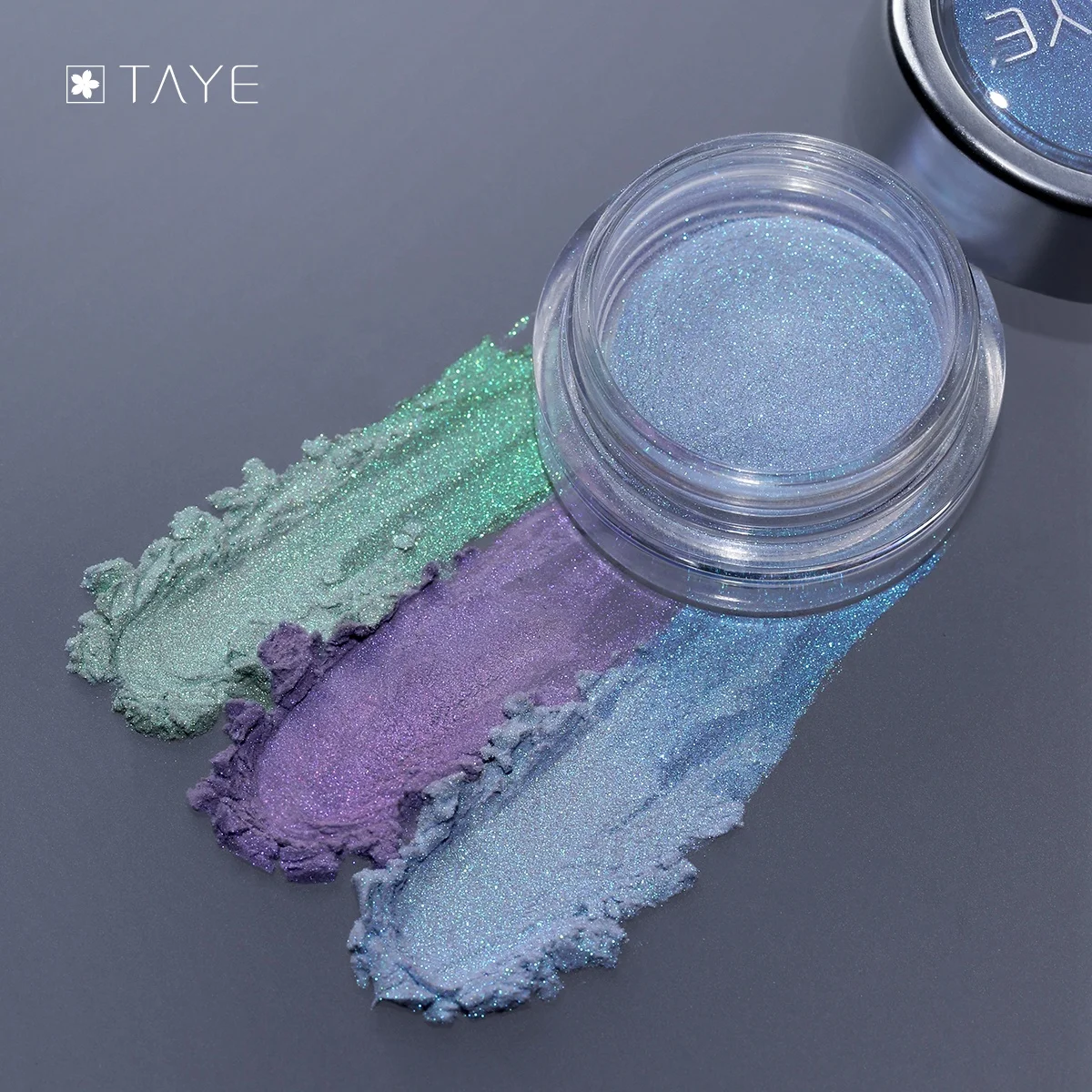 6 Colors Iridescence Solid Powder Nail Metallic Glitter Aurora Mirror Nail Chrome Powders