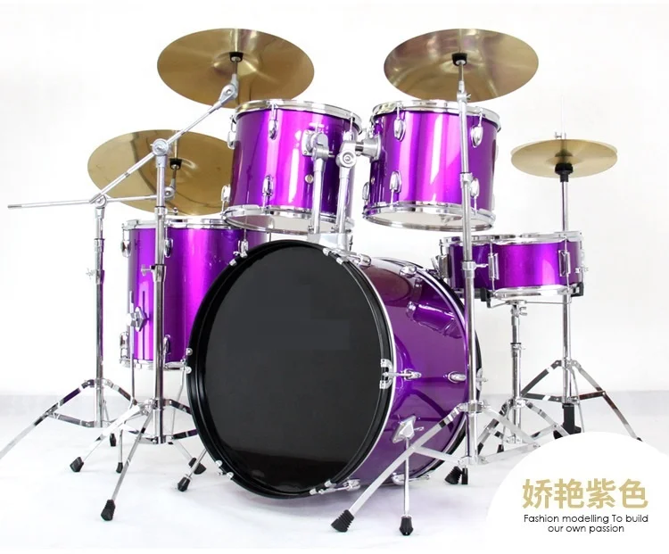 
Weifang Rebon 5 drums 4 cymbals acoustic drum kit drum set 