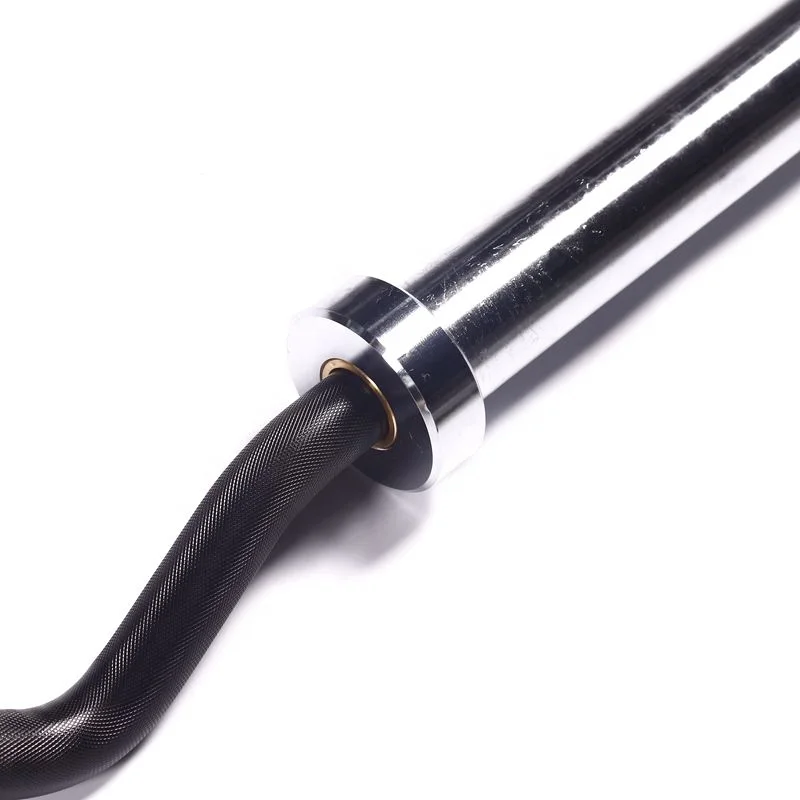 Wholesale 1.2m 10kg Alloy Steel Pull-up Curved Lifting EZ Curl Bar Needle Bearing With Chrome