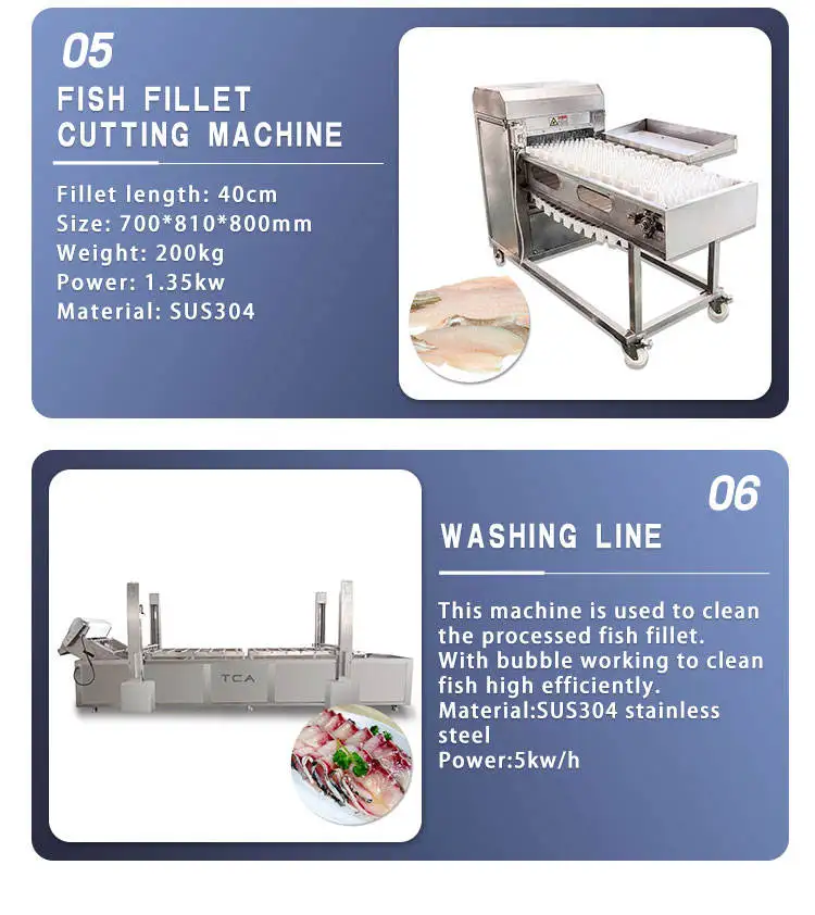 High quality and high efficiency fish processing machine sardine sardine fish salmon cod tilapia turnkey fish processing machine