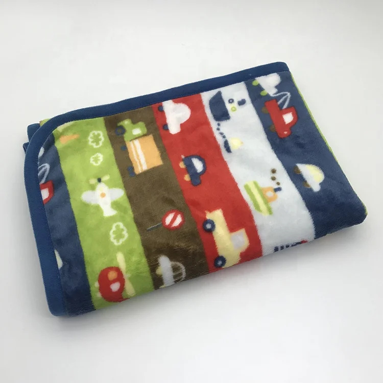 
High quality soft fashion printed custom children cartoon small baby blanket 