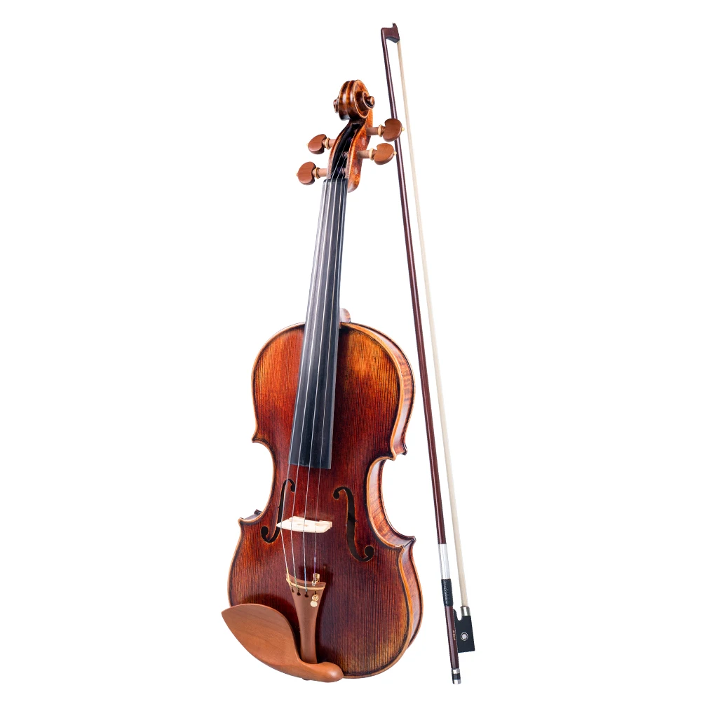 NAOMI Pro Master Maestro Antonio Stradivari 1716 Copy Handmade Antique 4/4 Violin Concert Fiddle Full Size Violin Fiddle Kit SET