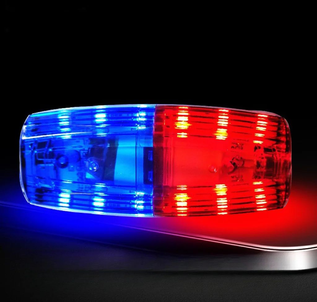 Waterproof forest traffic signal red blue led strobe flashing shoulder warning light