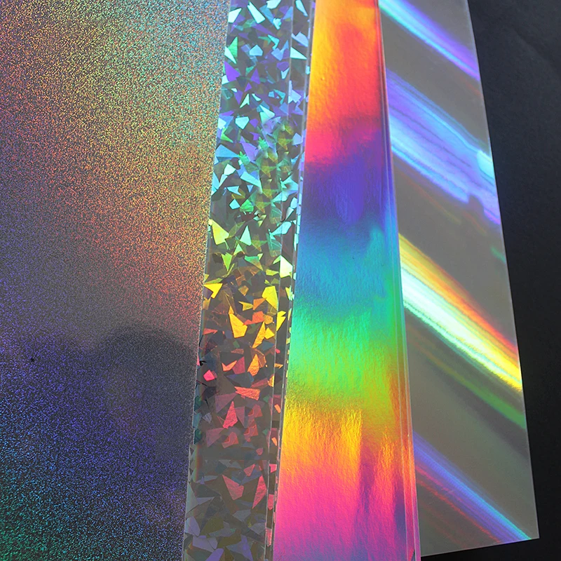 Laser Silver Plain Self-Adhesive Waterproof Laser Label Film Magic Sticker Color Bright Barcode Holographic Laser Paper