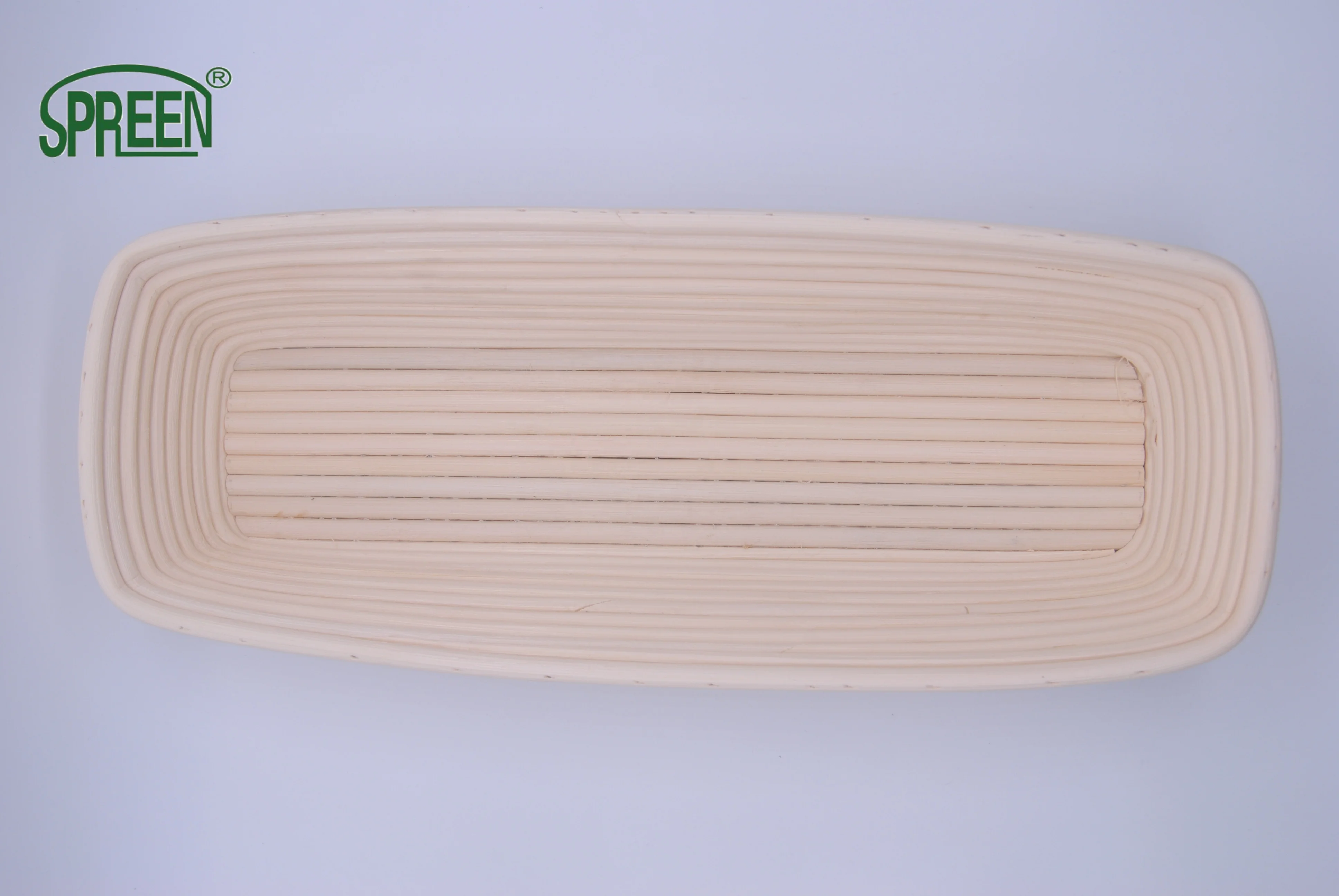 Customized Rectangle Rattan Proving Basket Wood Bottom Handmade Cane Bannetons for Proving Bread