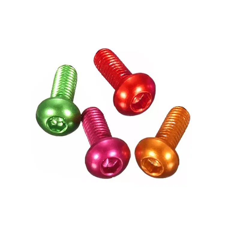 Custom Anodized colors 6063 aluminum hex socket button head screw