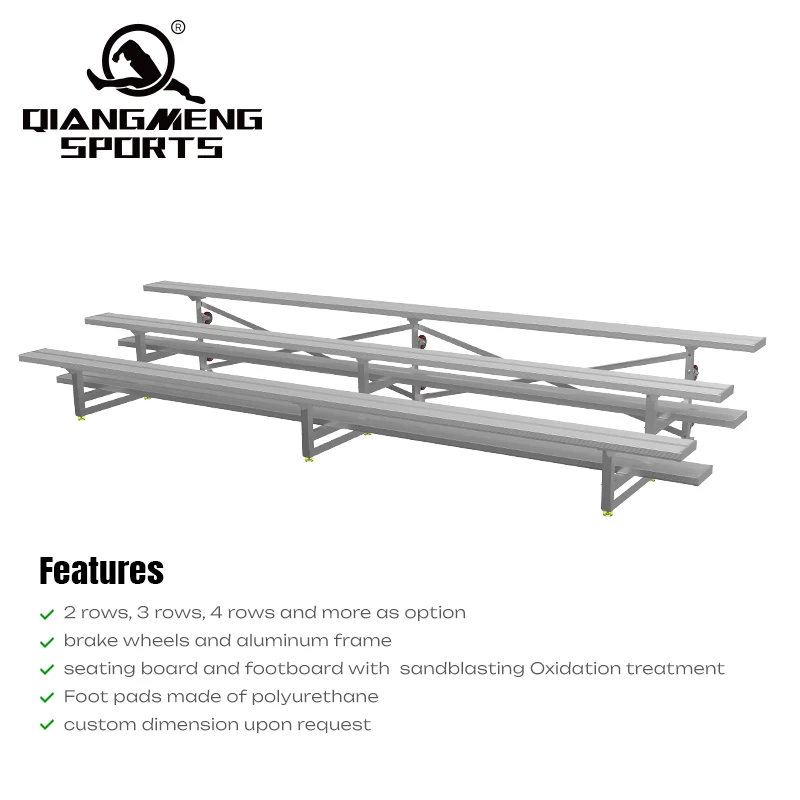 3 Rows of Grandstand Seats Are Portable Aluminum Alloy Indoor Bleacher Stadium with Low Rise