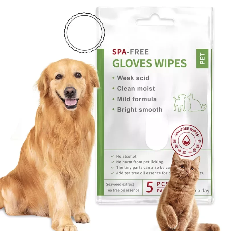 Wholesale Pet Cleaning Products Grooming & bathing Paw Glove WIpes