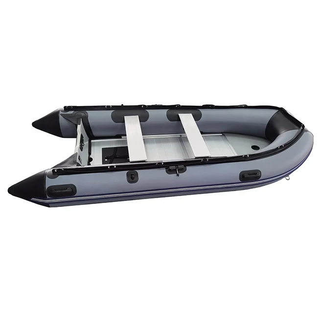 12ft For France Aluminum Floor Foldable Inflatable Boat 380cm Tender Dinghy Rowing Orca Hypalon Zodiac