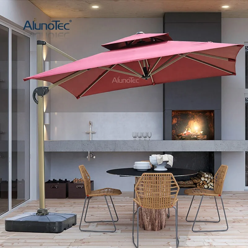 Wholesale Outdoor Villa Sun Courtyard Rome Parasol Outdoor Terrace Umbrellas Patio Designer Umbrella