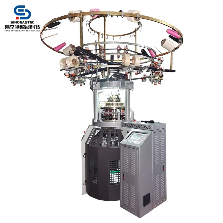 Двойная Джерси, компьютеризированная жаккардовая резинка для волос, круглая вязальная машина