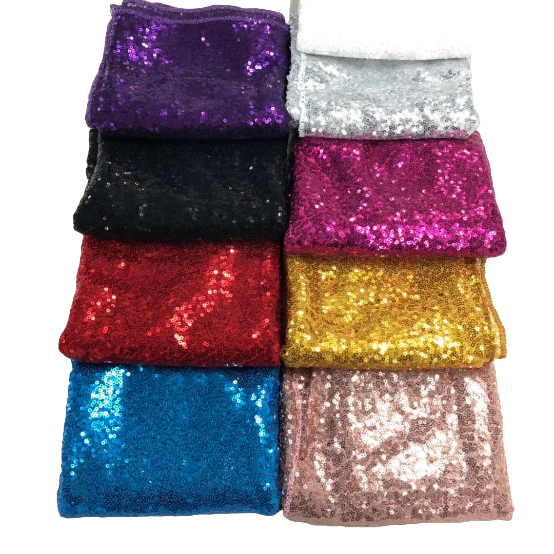 Wholesale Cheap Polyester Wedding Decorative Sequin Table Runner Silver Dining table runner