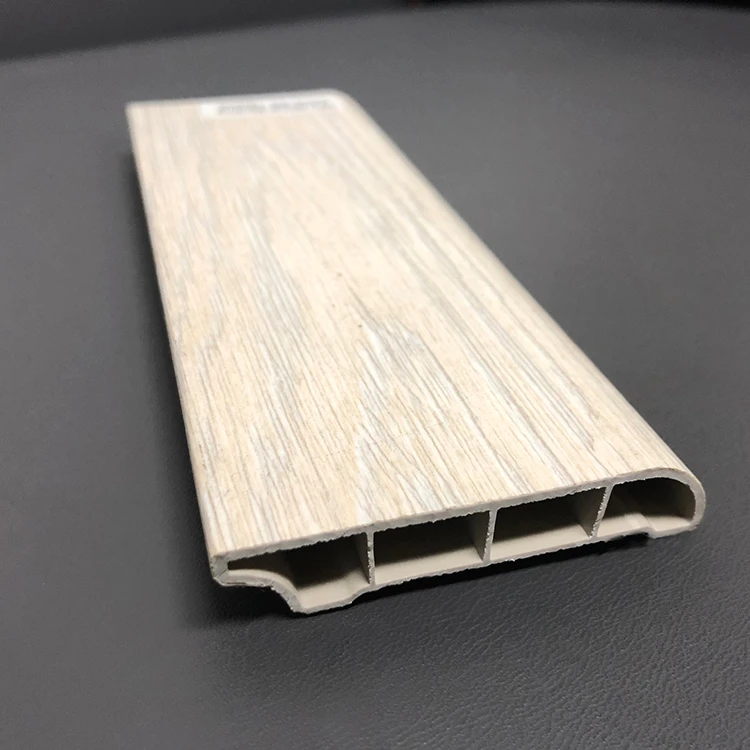 Flooring accessories PVC SPC waterproof plastic vinyl 60 skirting board covering spc skirting board molding