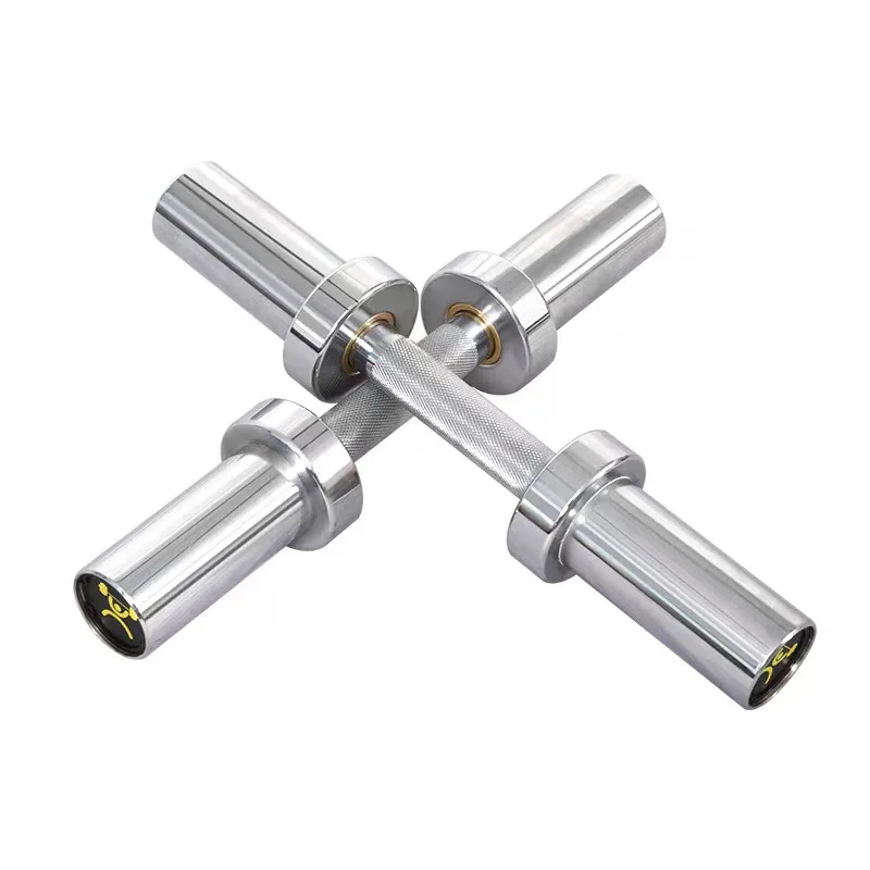 Sport Workout Fitness Dumbbell Rod Handle Strength Training Adjustable Chrome Threaded Dumbbells Bar for men and women
