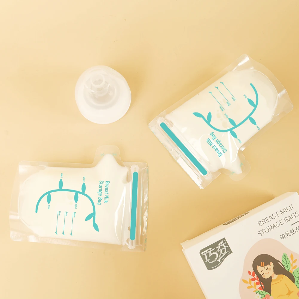 Special design shape  Pour Spout Breast Milk Storing pouch  BPA Free baby feeding breast feeding Storage Bags