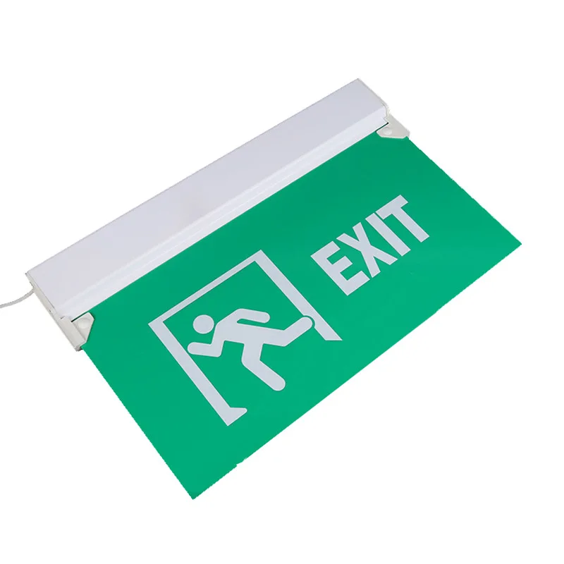 LED Wall Fire Safety Emergency Sign Charging Surface Mounted Exit Sign Emergency Light