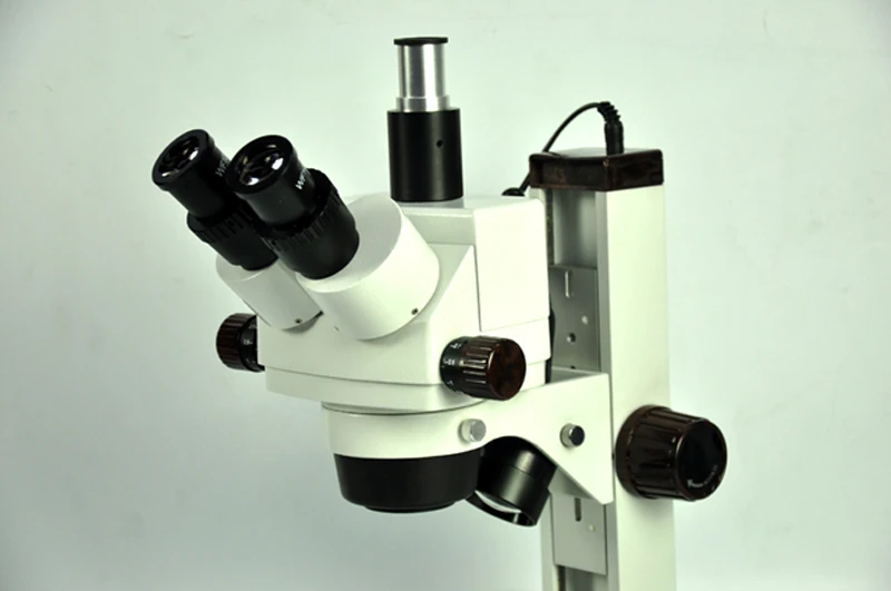 YUJIE YJ-T102B LED Lamp 7X-45X Binocular Zoom Stereo Microscope 45 With Spring Clips
