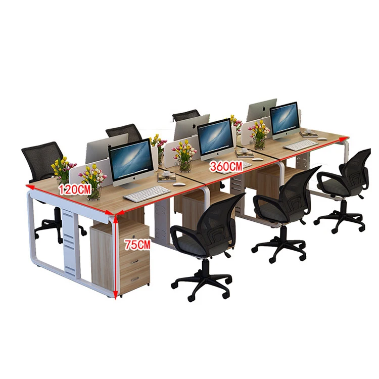 
Hot Sale Innovative Modern Staff Computer Table 2 4 6 Person Office Desk 
