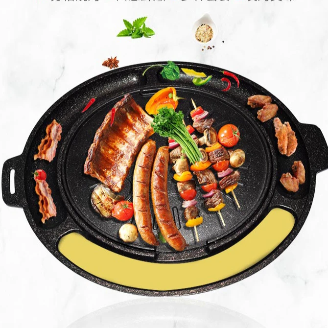 Hot selling multifunction aluminum egg cake cheese grill pan bbq grill pan with steamboat