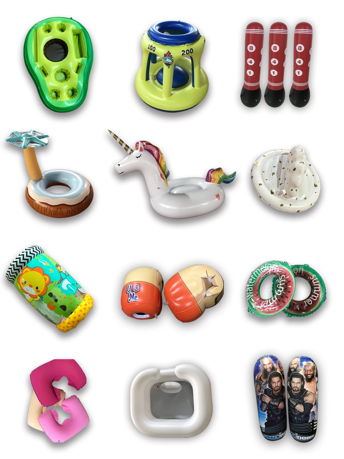 Summer Hot Sale Swimming Ring Tube PVC Colorful Inflatable Swim Ring For Pool Game