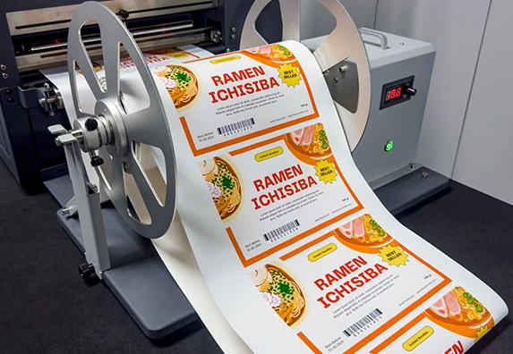 Automatic roll to roll inkjet printing machine paper label printer with HP head