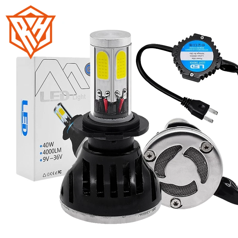 
G5 LED COB Headlight H1 H3 H4 H7 H11 9005 9006 Car Four Side Auto Vehicle Bulb Lamp Lights Accessories led auto light 