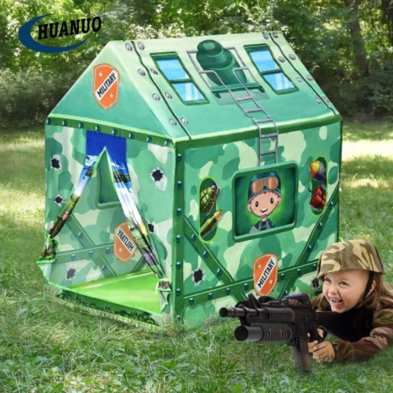 Новый стиль кемпинга на открытом воздухе военный игровой домик палатка игрушка для