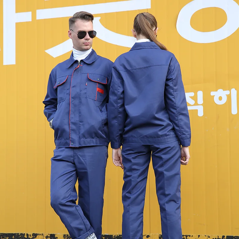 Spring and Autumn Long Sleeve suit Factory Outlet Work Clothes for Men and Women Wear-resistant Washable suit