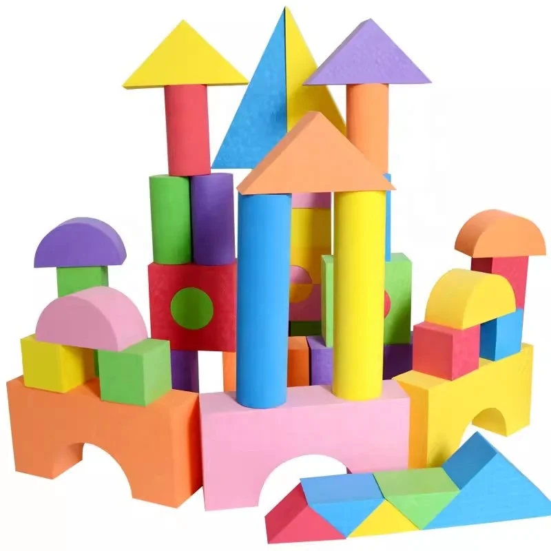 children toy EVA Slip  Soft Building foam blocks In Houses With Parent Building Blocks Toy