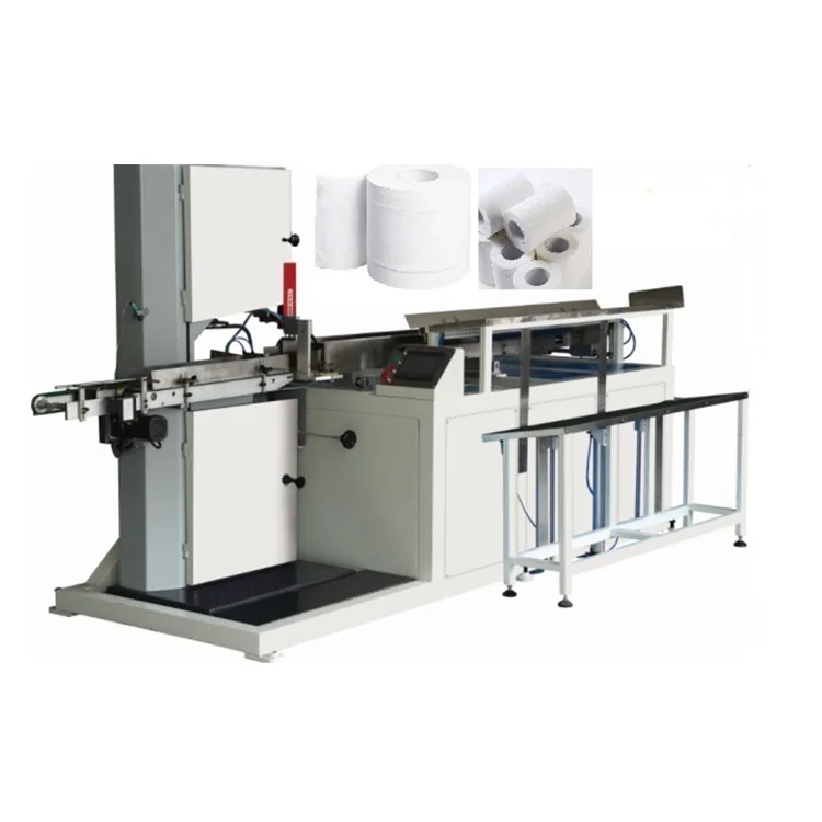 Semi Automatic Paper Band Saw Cutting Machine For Toilet Tissue
