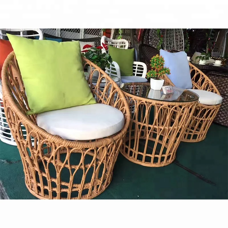 
JS HD599 Hot Sale Patio Coffee Table And Chair Garden Outdoor Rattan furniture Sofa Set 