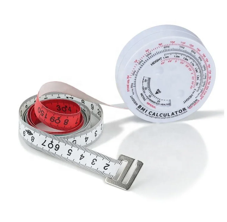 Hot sale 150cm BMI Body Mass Index Retractable Tape For Diet Weight Loss Tape Measure