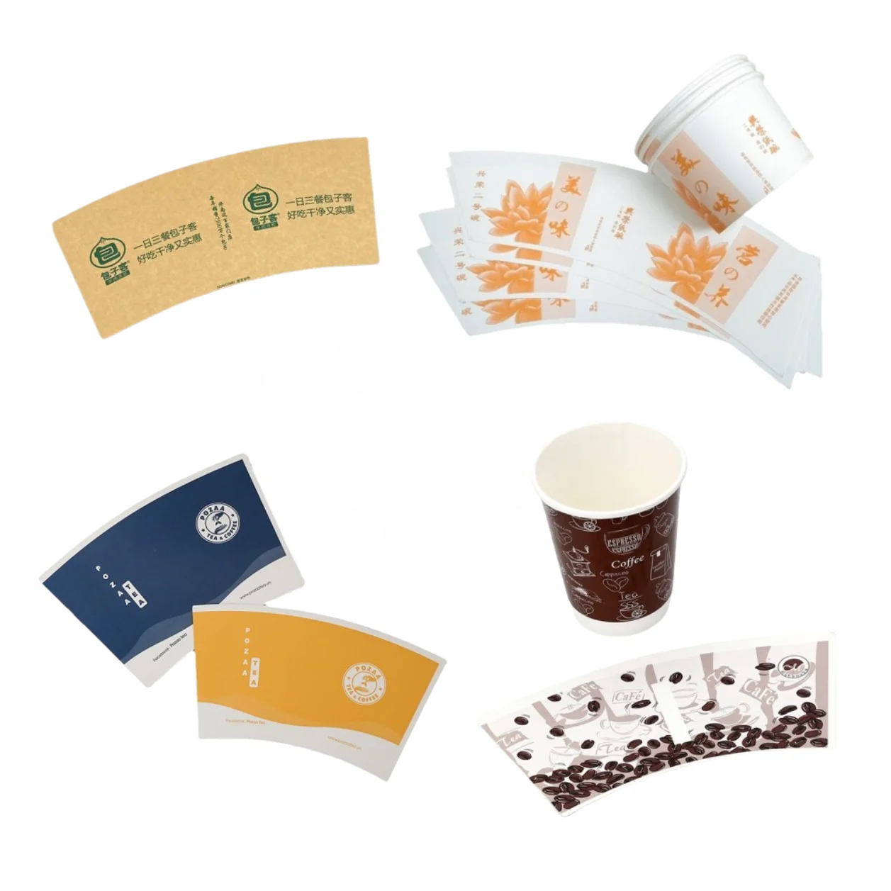China manufacturer PE PLA PBS coated paper cup fan raw material colored cardboard sheets with cheap price