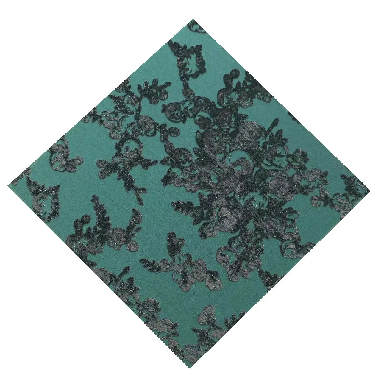 Black knitted 4 way stretch leopard print burnout TR velvet fabric Onway New design