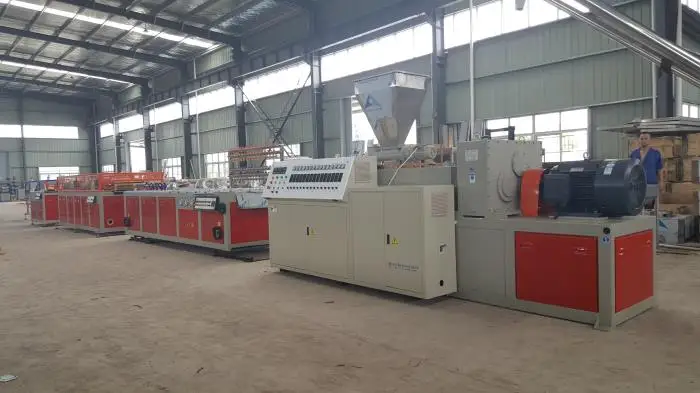 series PVC conical twin screw extruder for PVC material plastic extruder machine
