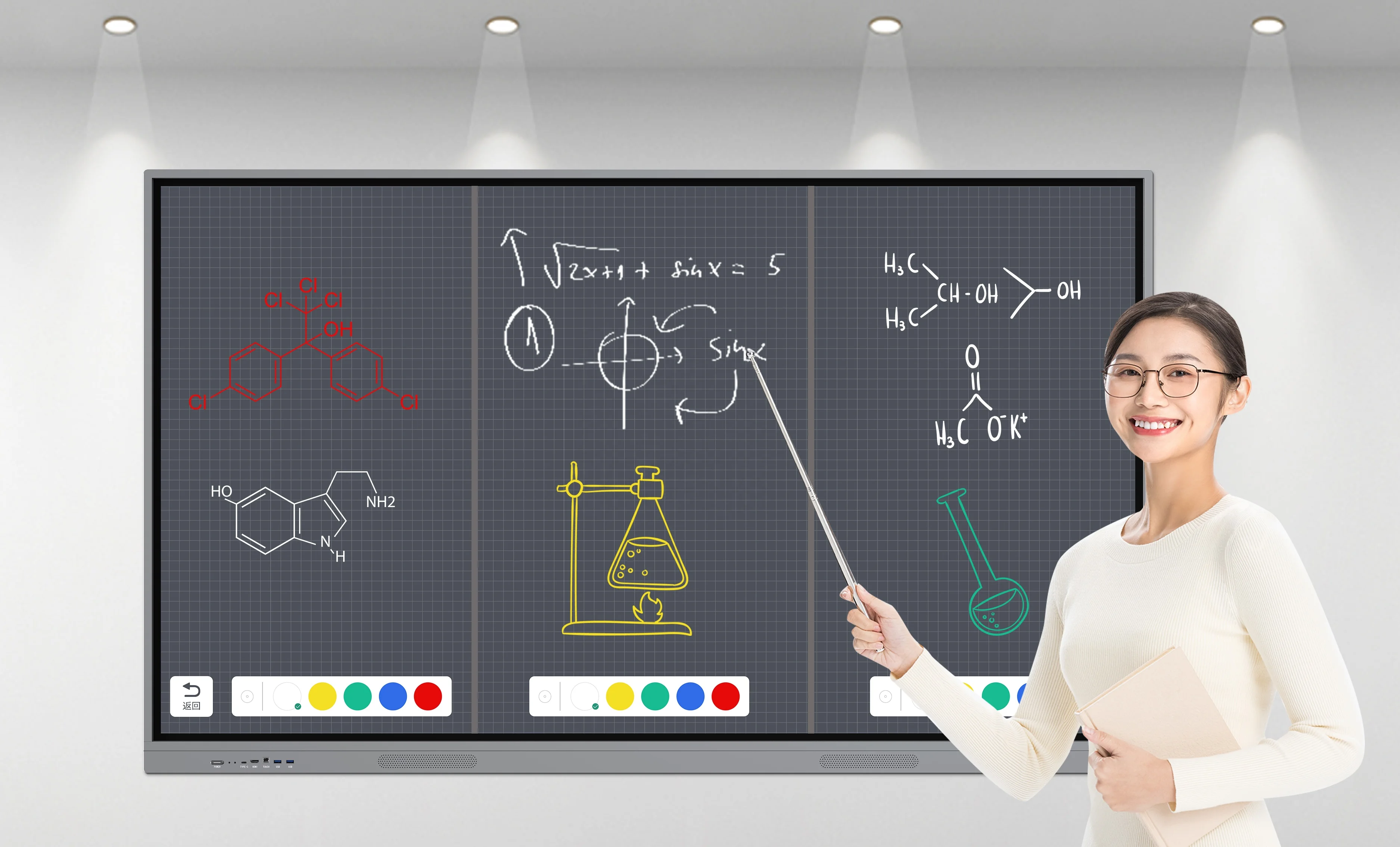 Meeting Education Display Smart Touch Screen Board 110/98/86/75/65/55 Inch LCD Interactive Whiteboard