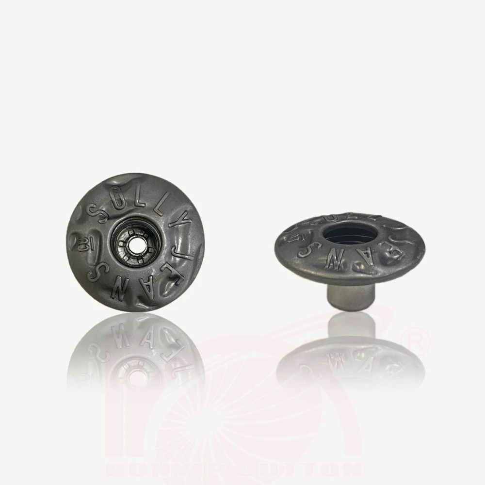 JD729 20MM Wholesale custom zinc alloy metal botton jeans button for lady jeans
