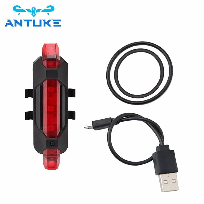 Bicycle Rear LED Light USB Rechargeable Lamp Waterproof Mountain Bike Tail Light