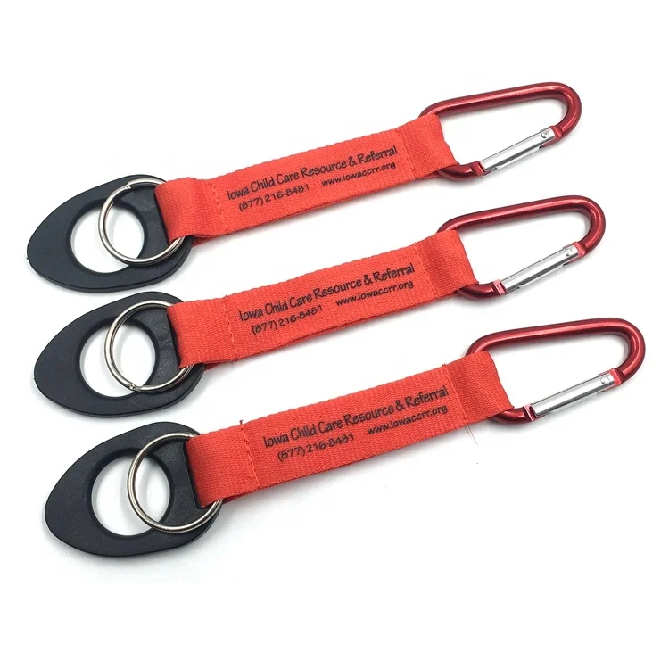 
Promotion Custom Logo Printing Small Aluminum Carabiner Lanyard With Keychain 
