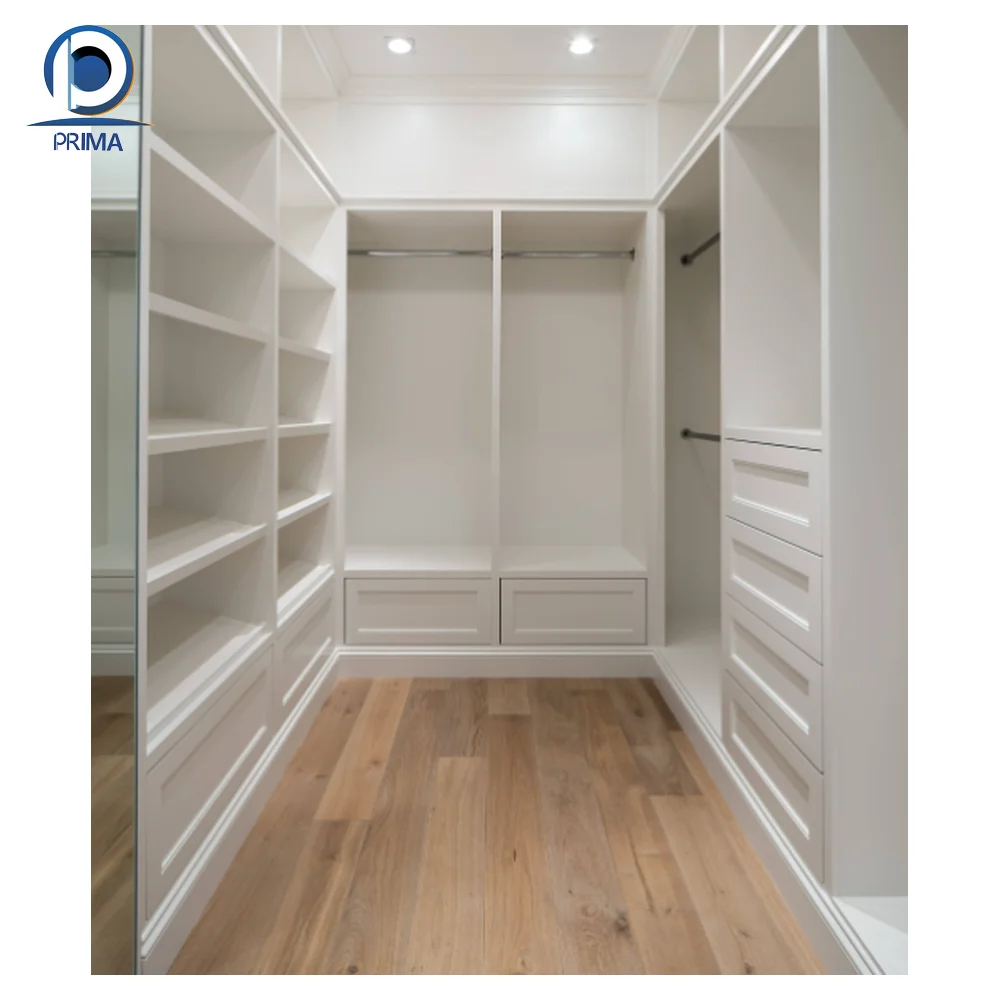 Glass Door with Door Lighting Wooden Modern Household Hotel Multi Story Wardrobe