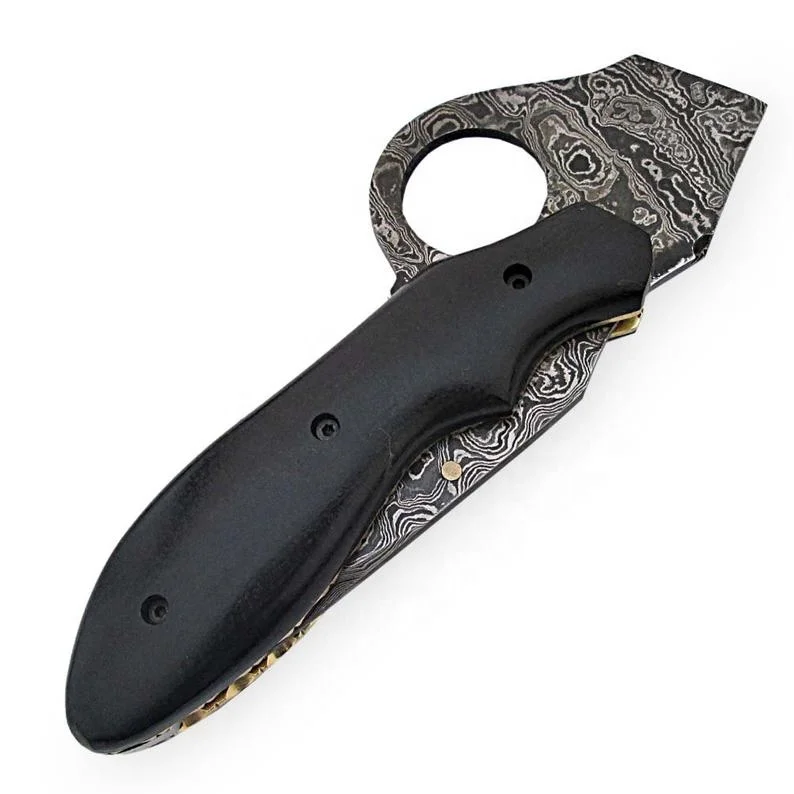 
New 2021 selling the best quality cost-effective products Hunting Camping Damascus steel folding pocket knife Amazon Top Seller 