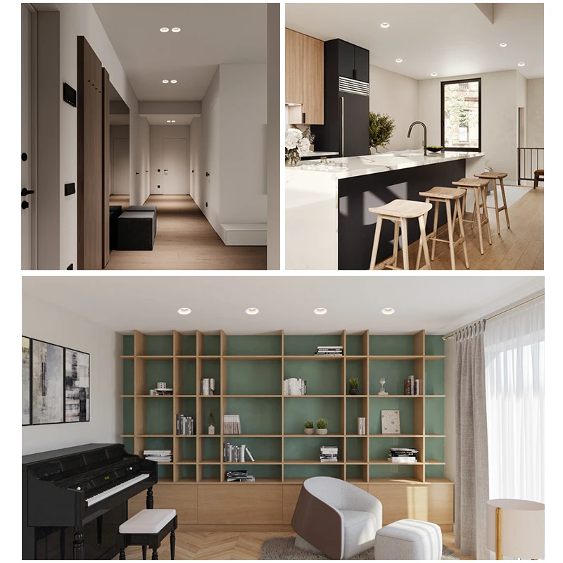 Modern Mr16 Gu10 Anti Glare Concealed Ceiling Recessed Tunable White Downlight