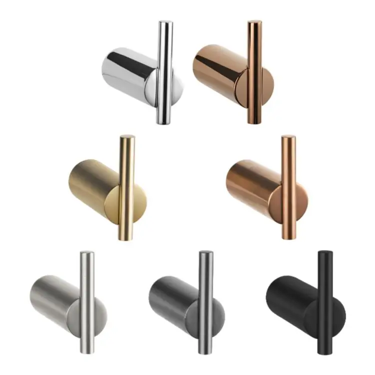 Wholesale 24809 Shower Room Kitchen Brass Customized Shaped Towel Hook Hanging Double Robe Hooks Wall Mount Metal Bathroom Hooks