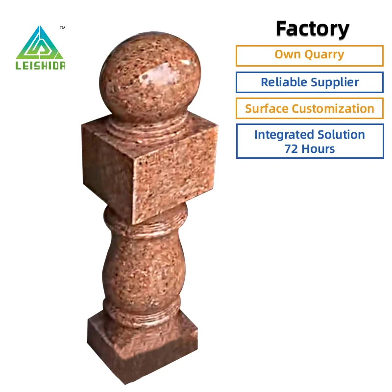 Balcony Baluster polished outdoor granite landscape Rail for stair case