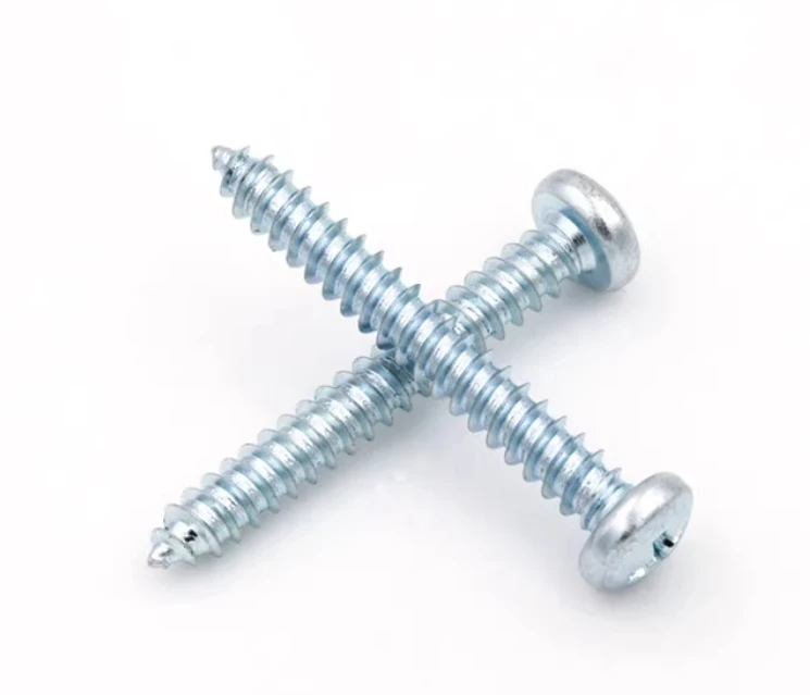 High strength blue white zinc pan head self tapping screws M3.5
