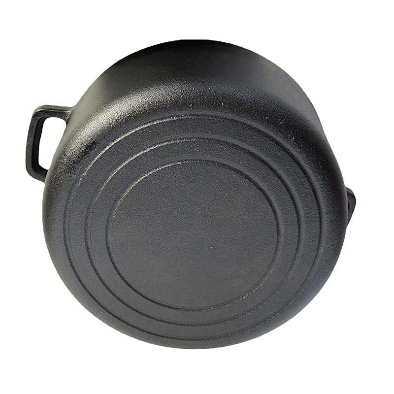 Custom cast iron casserole skillet 2-in-1 Safe outdoor kitchen pan with pre-seasoned cast iron Dutch pan oven