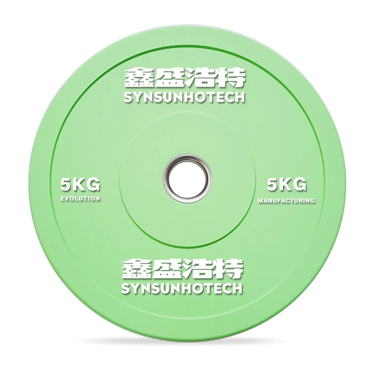 virgin rubber  discos bumper fitness & body building macaron color weightlifting plate
