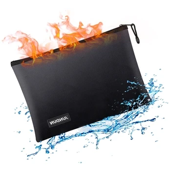 Wholesale lipo fireproof money document bag Fiberglass Fireproof waterproof money document bag